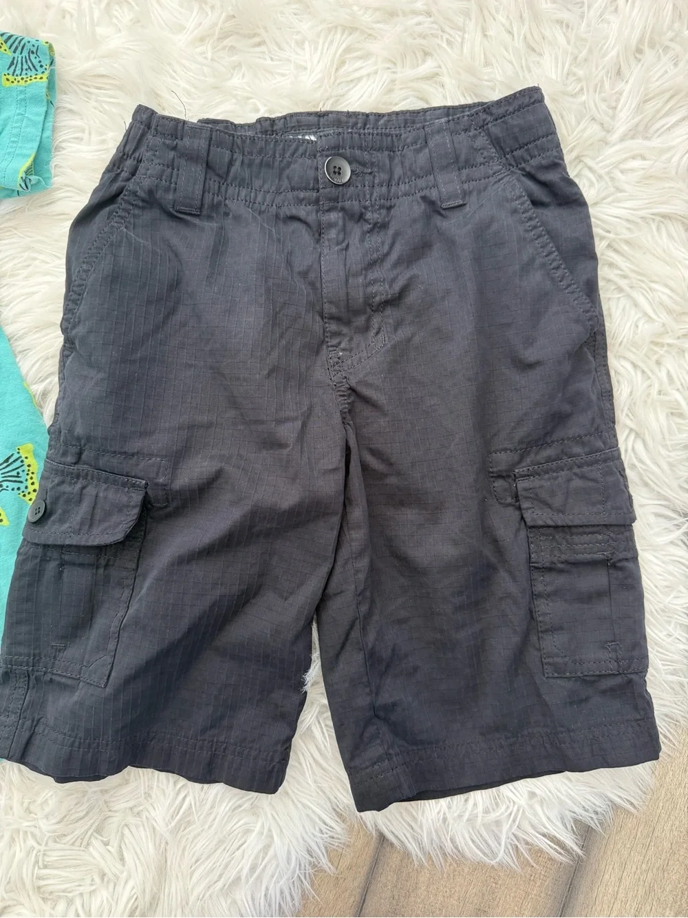 Kids Tony Hawk Black Shorts and Tea Teal Fish Pocket Tee